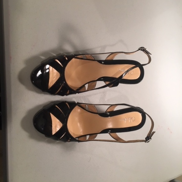 Cole Haan Black Patent Slingback Sandal - Picture 2 of 4